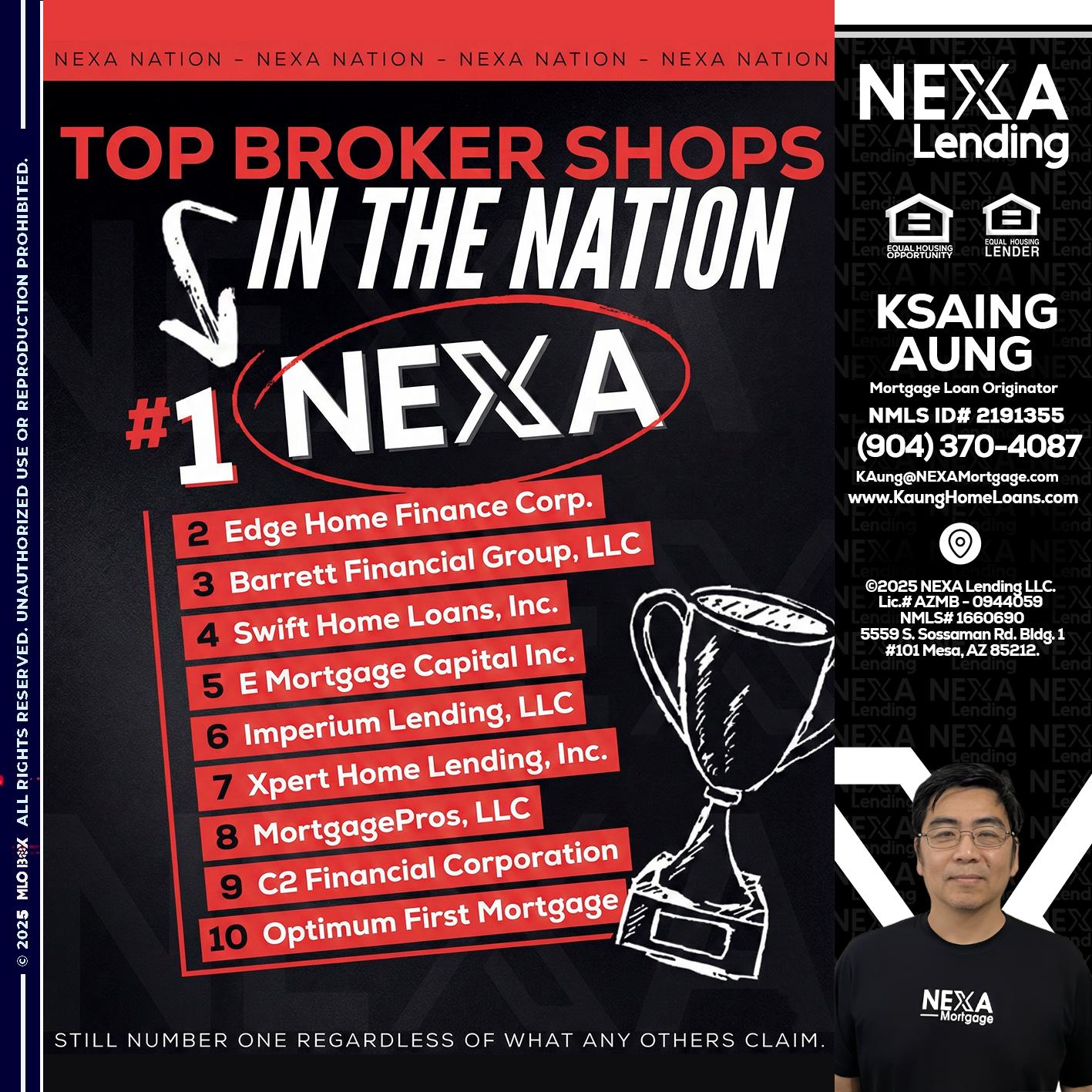 top broker - Ksaing Aung -Mortgage Loan Originator