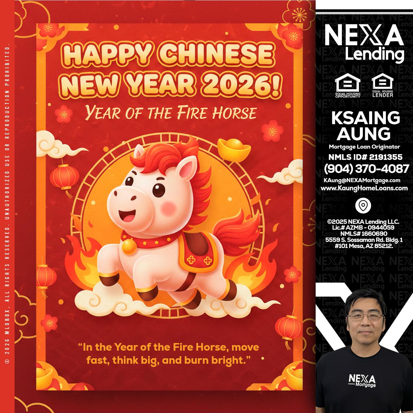 happy Chinese new year - Ksaing Aung -Mortgage Loan Originator