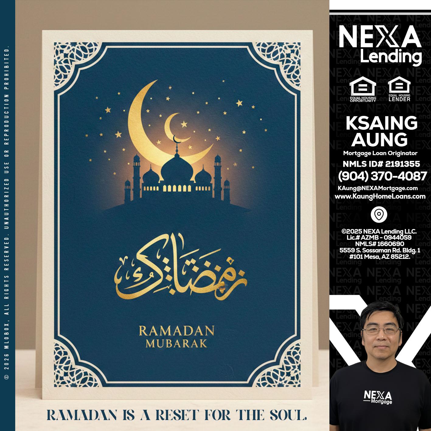 HAPPY RAMADAN - Ksaing Aung -Mortgage Loan Originator