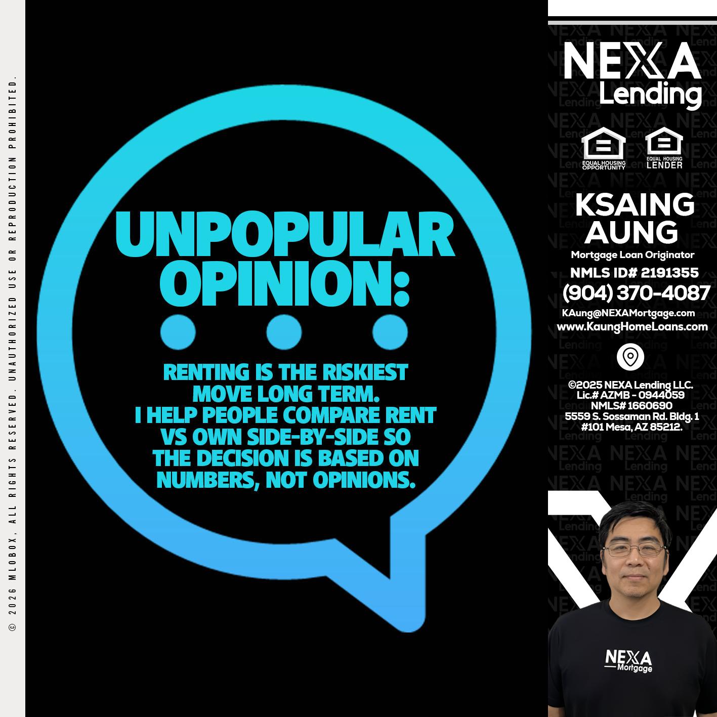 unpopular opinion - Ksaing Aung -Mortgage Loan Originator