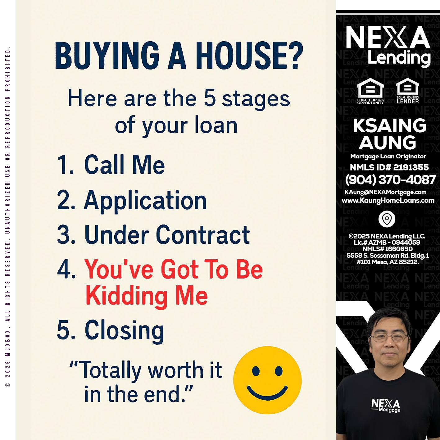 BUYING A HOUSE - Ksaing Aung -Mortgage Loan Originator