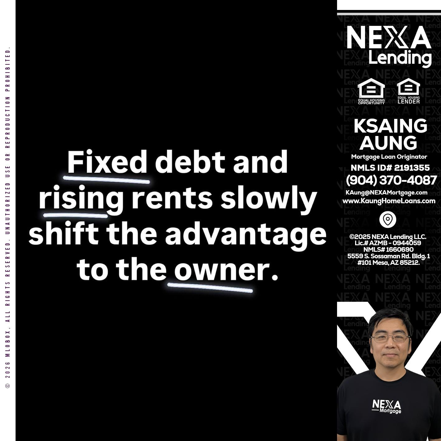 FIXED DEBT - Ksaing Aung -Mortgage Loan Originator