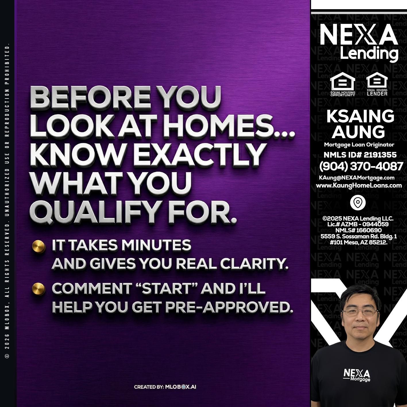 BEFORE YOU - Ksaing Aung -Mortgage Loan Originator
