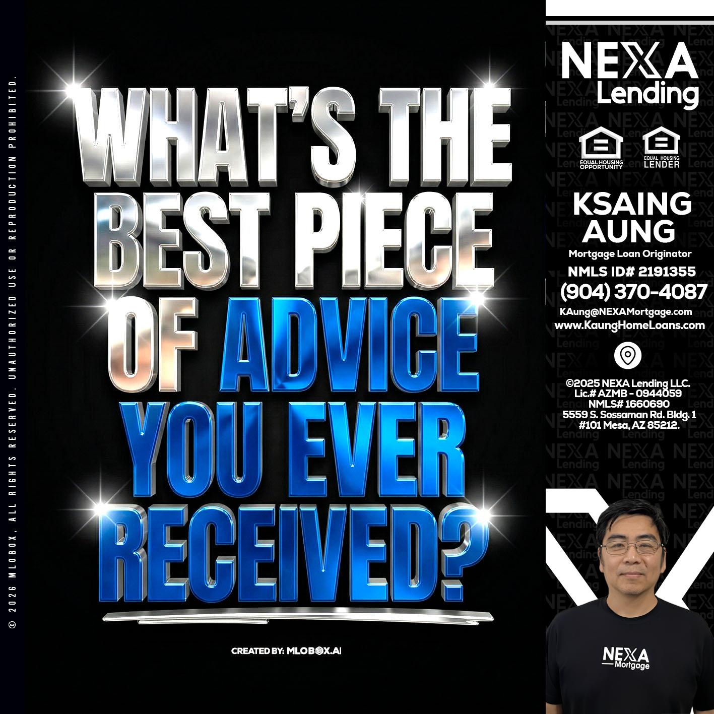 WHATS THE BEST - Ksaing Aung -Mortgage Loan Originator