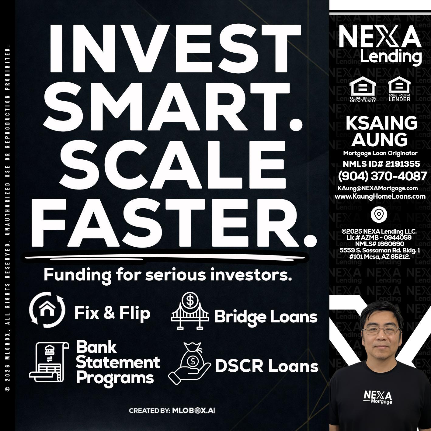 INVEST SMART - Ksaing Aung -Mortgage Loan Originator