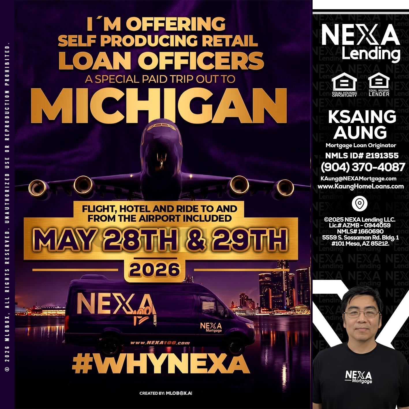 MICHIGAN - Ksaing Aung -Mortgage Loan Originator