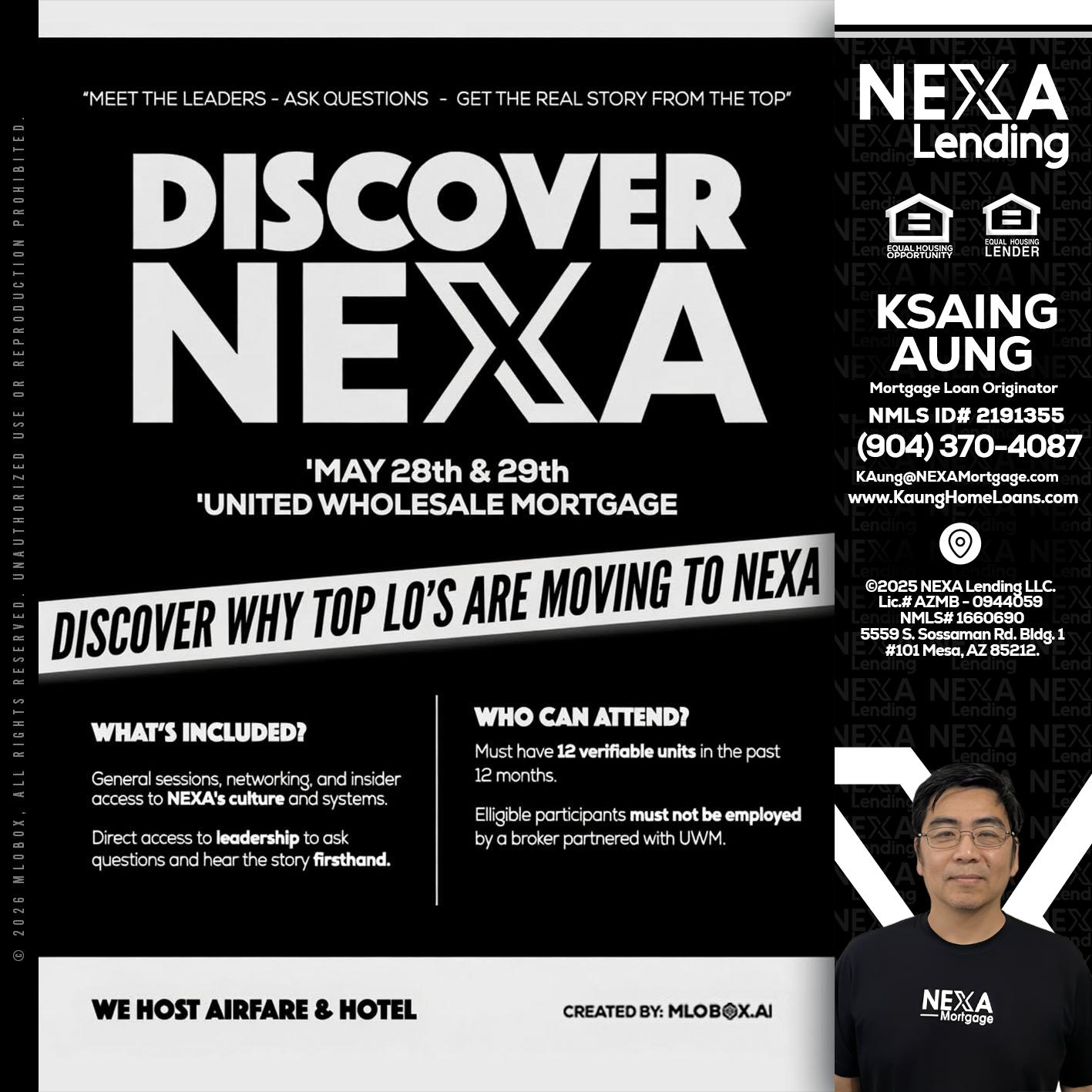 DISCOVER NEXA - Ksaing Aung -Mortgage Loan Originator