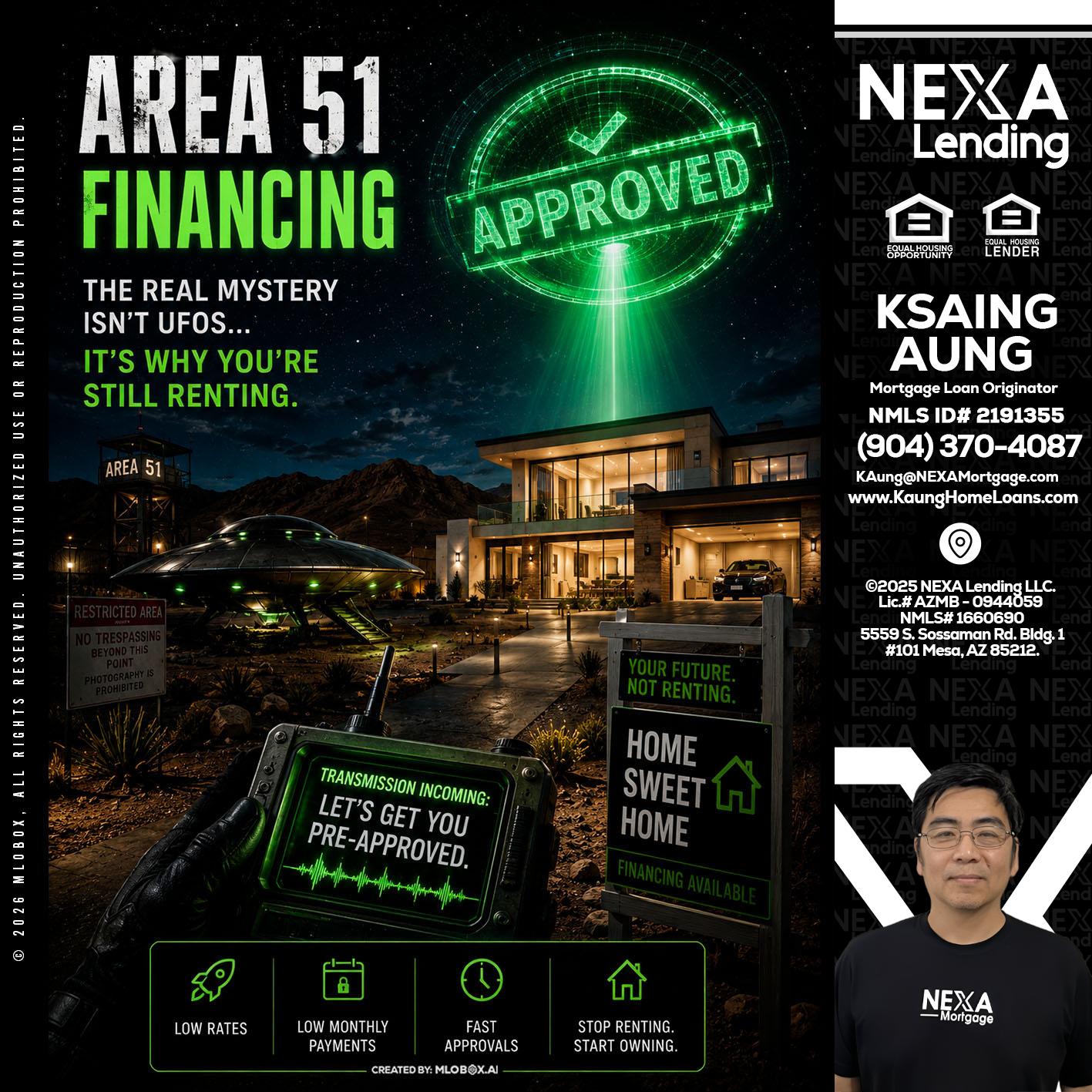 AREA 51 - Ksaing Aung -Mortgage Loan Originator