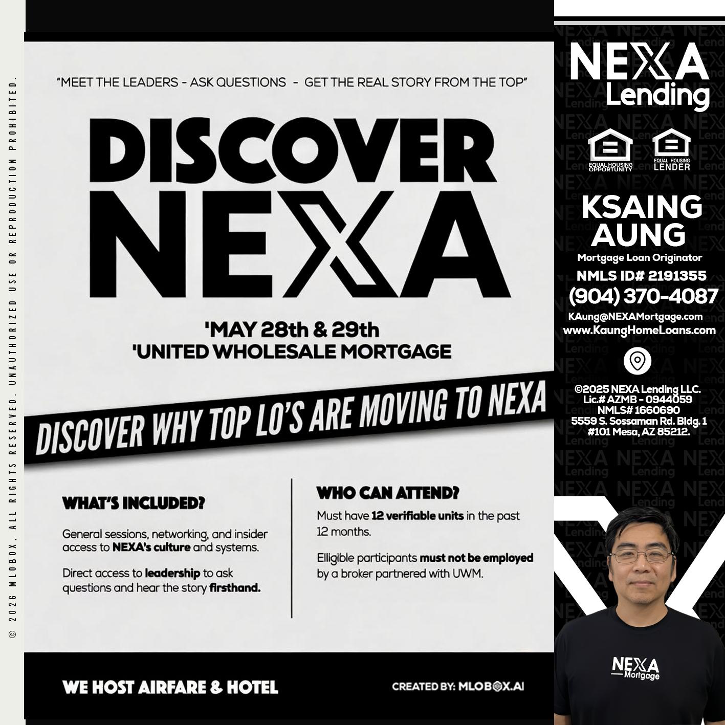 DISCOVER NEXA - Ksaing Aung -Mortgage Loan Originator