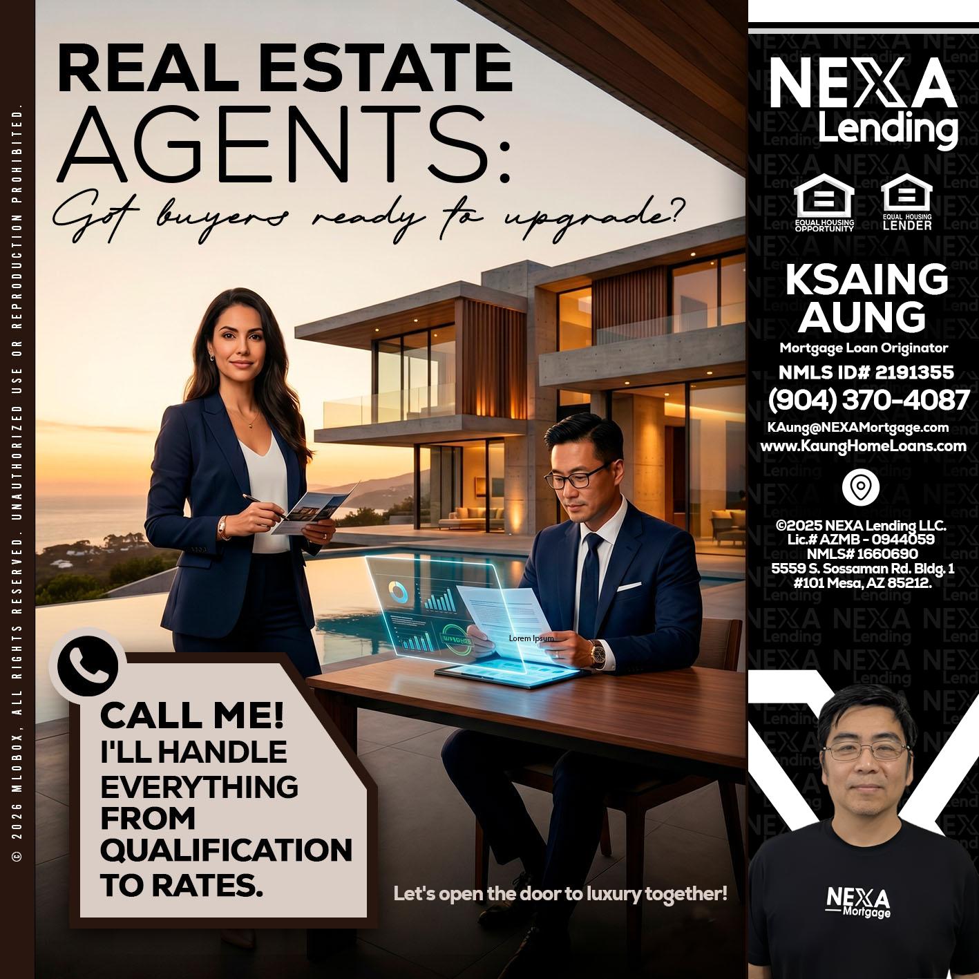 REAL ESTATE AGENTS - Ksaing Aung -Mortgage Loan Originator