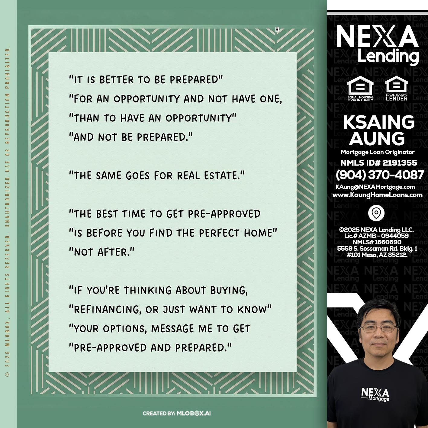 its better - Ksaing Aung -Mortgage Loan Originator
