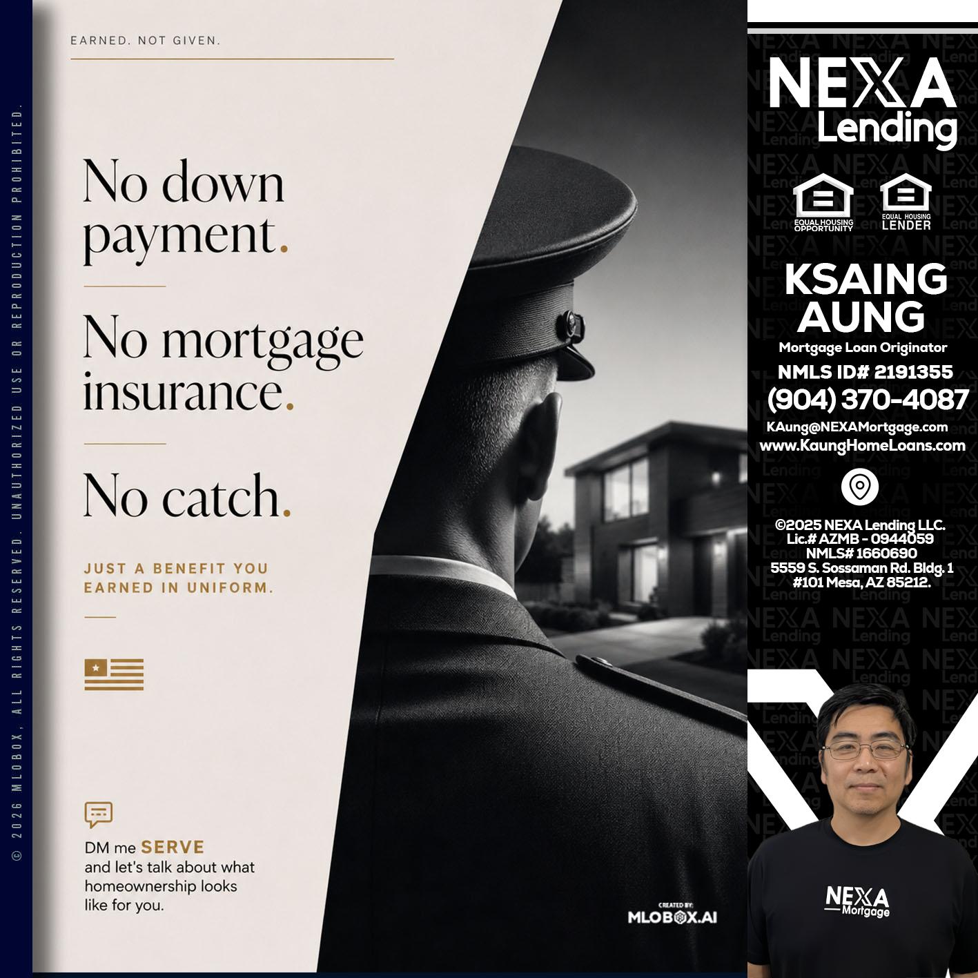 NO DOWN PAYMENT - Ksaing Aung -Mortgage Loan Originator