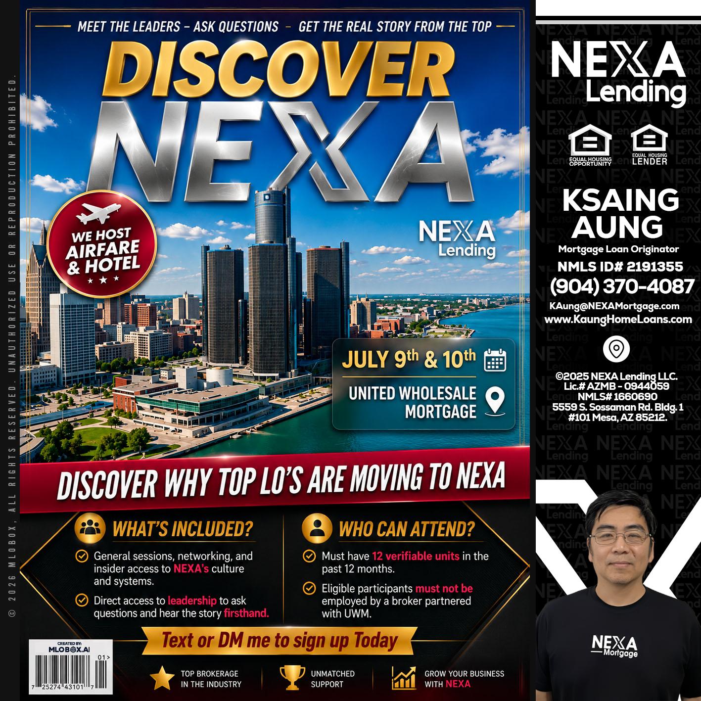 DISCOVER NEXA - Ksaing Aung -Mortgage Loan Originator