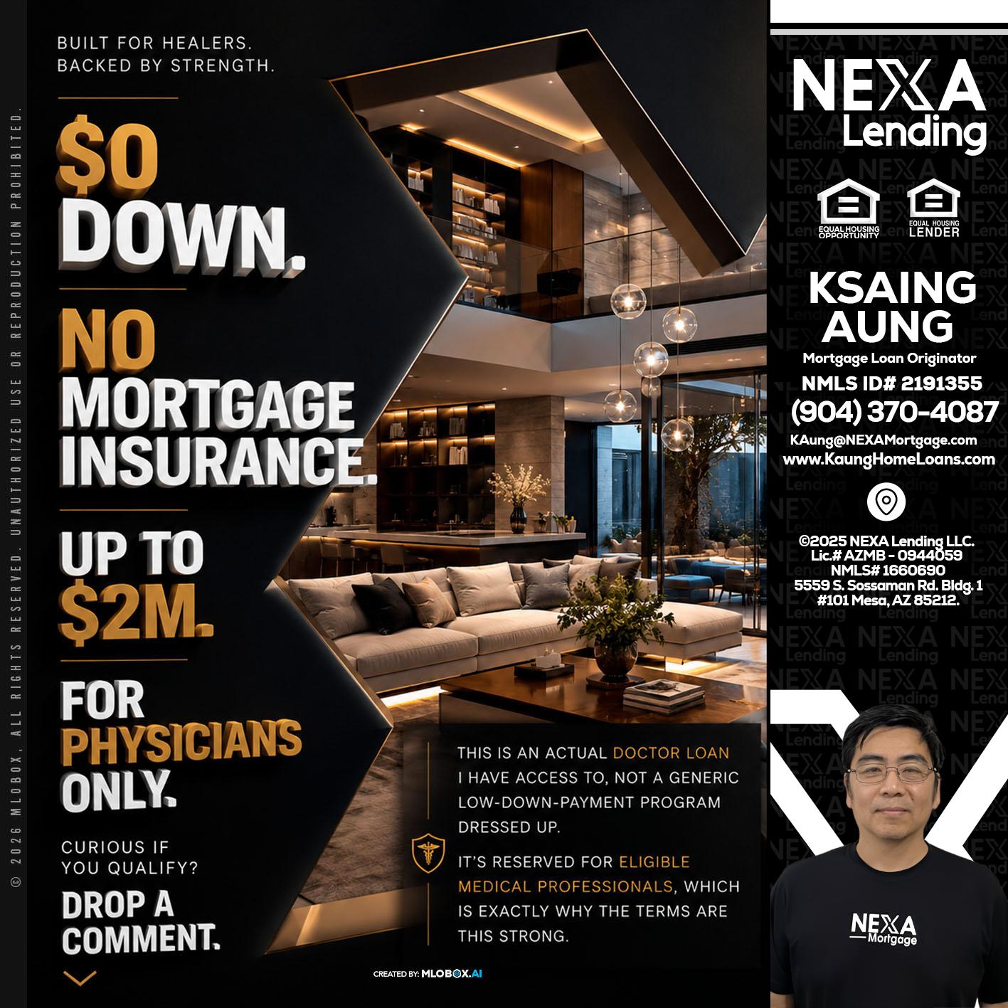 $0 DOWN - Ksaing Aung -Mortgage Loan Originator