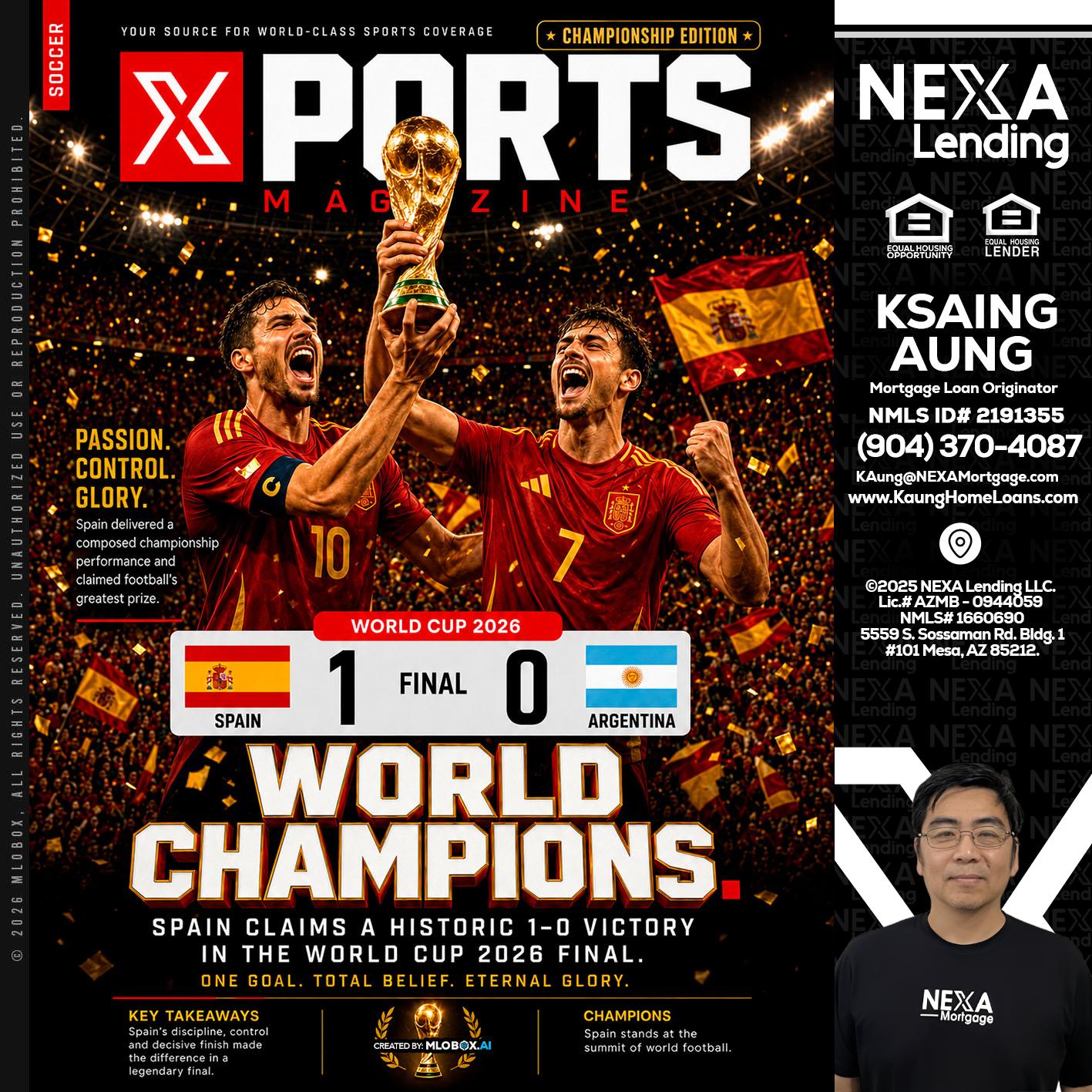SPAIN CHAMPION - Ksaing Aung -Mortgage Loan Originator