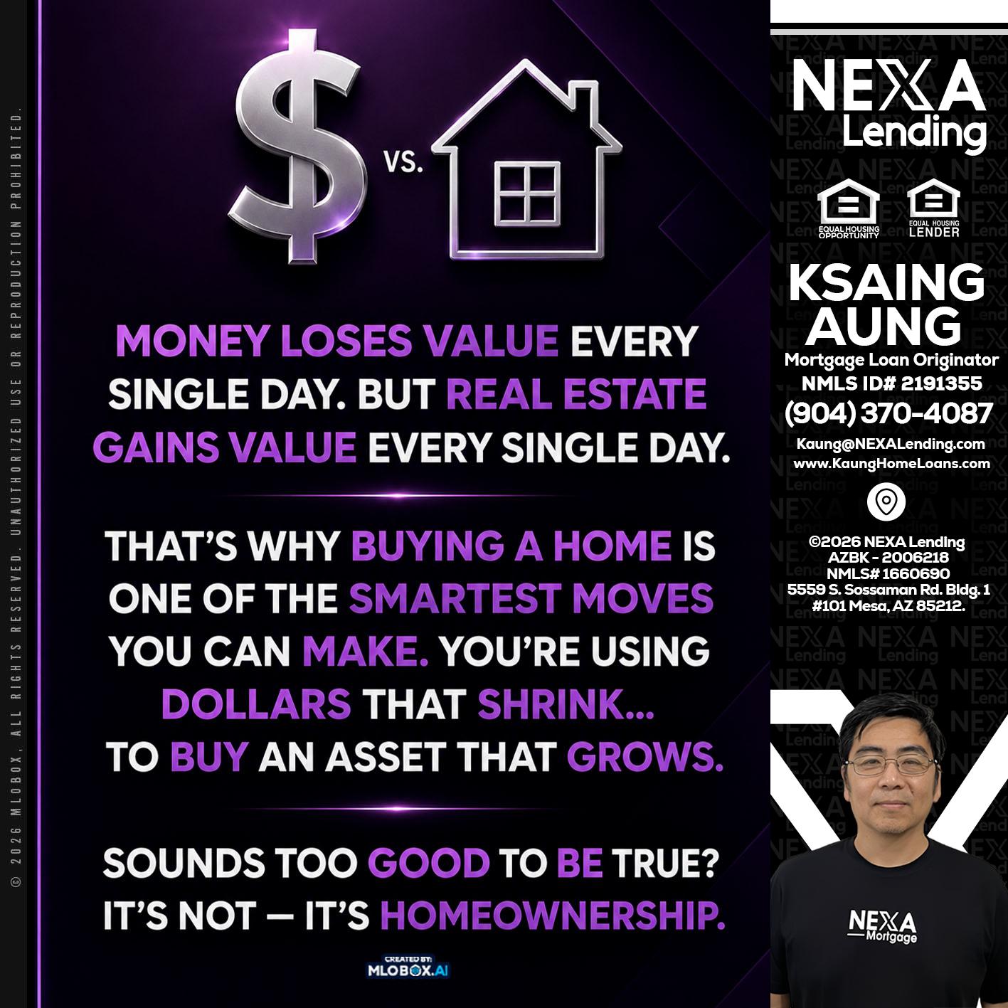 MONEY LOSES - Ksaing Aung -Mortgage Loan Originator