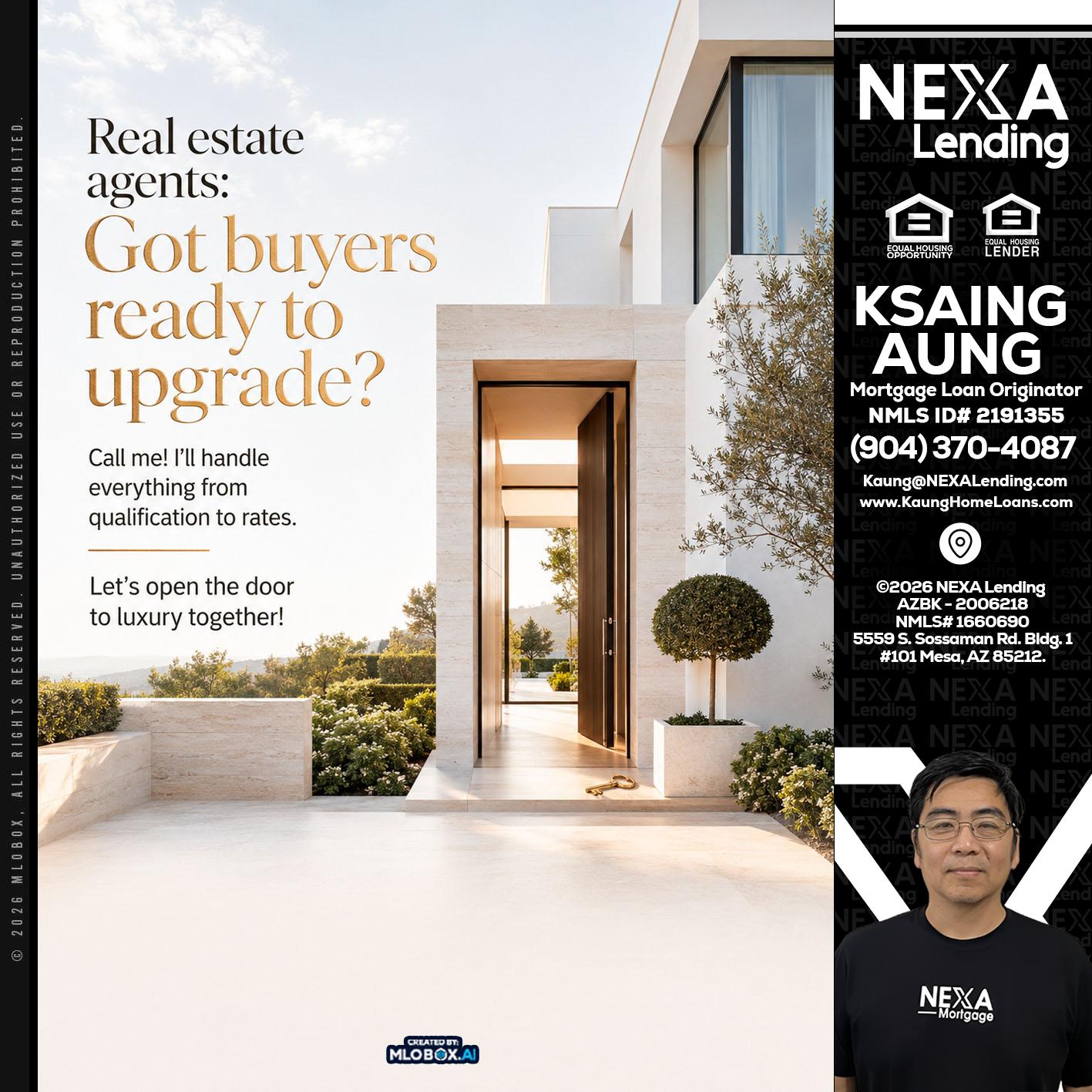 REAL ESTATE AGENTS - Ksaing Aung -Mortgage Loan Originator