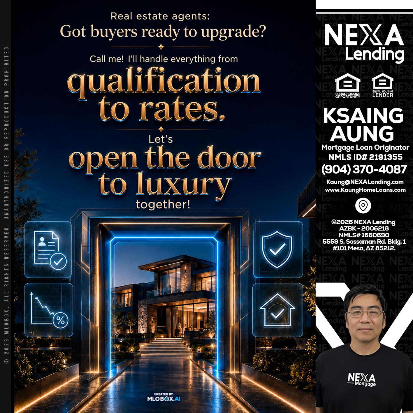 QUALIFICATION TO RATES - Ksaing Aung -Mortgage Loan Originator