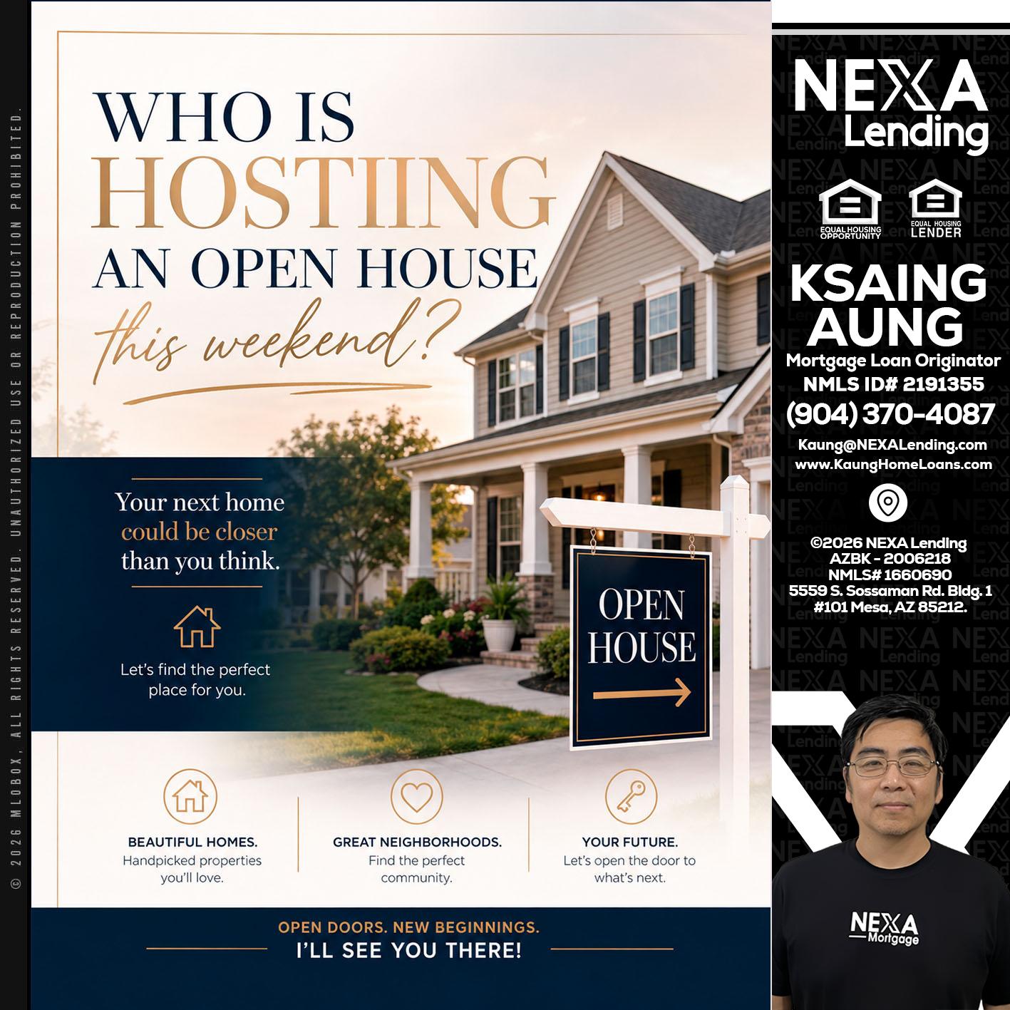 WHOS HOSTING - Ksaing Aung -Mortgage Loan Originator